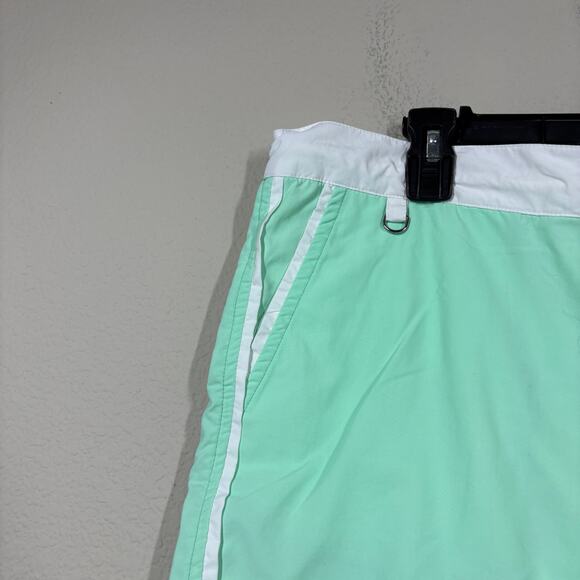 Les Canebiers Mens Size 2XL Ramatuelle Swim Shorts Neon Green White Mesh Lined - Picture 3 of 9